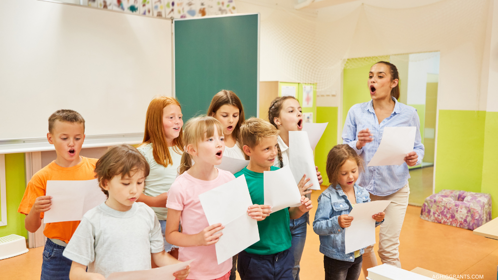Students learning in educational setting